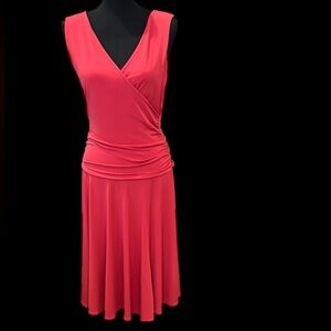 Talbots Pink Ruched Sleeveless dress size 6
